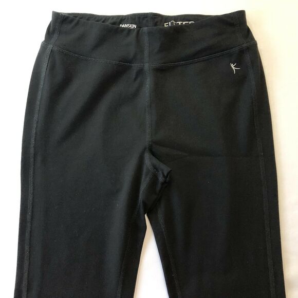 Danskin Ankle Leggings Women S Black Skinny Yoga Stretch Athleisure Coin Pocket - Picture 1 of 12